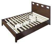 Modus Furniture Riva Platform Storage Bed, King, Chocolate Brown