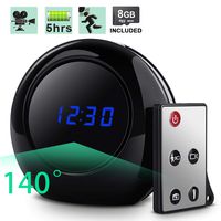 Spy Camera Clock with 140 Degree Wide View Angle Lens- Covert Video Recorder Support Photo Taking and 5 Hours Long Time Recording, 16GB Memory Card Built-in