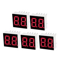 uxcell Common Anode 10 Pin 2 Bit 7 Segment 0.59 x 0.55 x 0.28 Inch 0.35" Red LED Display Digital Tube 5pcs