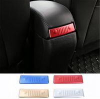 Dwindish Red Aluminium Front Face Designs Decoration Panel Armrest Box Back Cover Trim for Jeep Renegade 2015 up