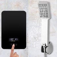 6.5KW Instant Hot Water Heater Warmer w/Shower Nozzle, 30-55℃ Adjustable Auto Tankless Water Heater Bathroom Shower Faucet Hot Watering System 220V