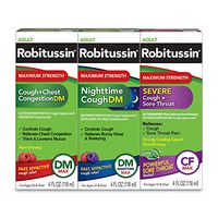 Robitussin Adult Maximum Strength Cough, Wellness Pack, 4 Fl. Oz (Pack of 3)