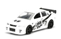 Jada 1/64 Metal JDM TUNERS 2002 Mitsubishi Lancer Evolution 7 White Diecast Toy Car In Blister Pack