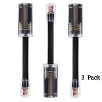 Telephone Cord Detangler, Landline Swivel Cord Untangler,Black Telephone Cord Detangler 360 Degree Extended Rotating Anti-tangle Telephone Cord Landline Cable