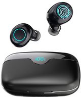 iWALK True Wireless Earbuds Bluetooth 5.0 with 2500mAh Charging Case, 80H Playtime Instant Pairing IPX5 Waterproof, Touch Control Wireless Earphones with Built-in Mic for iOS Android, Black