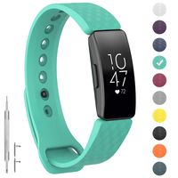 GVFM Compatible with Fitbit Inspire/Inspire HR Bands, Adjustable Soft Silicone Bracelet Accessories Sport Strap for Women Men Wristbands (Small: 5.5-6.7 inch, Teal)