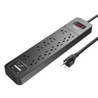 Huntkey 12 Outlets Surge Protector Power Strip, 2 USB Ports 5V/2.4A, 6-Foot Heavy Duty Extension Cord, SMC127