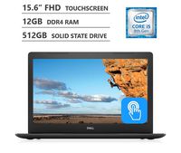 Dell Inspiron 15.6" Full HD Touchscreen Laptop, Intel Core i5-8250U Quad-Core Processor, 12GB RAM, 512GB Solid State Drive, Backlit Keyboard, HDMI, Wireless-AC, Bluetooth 4.2, Windows 10 Home, Black