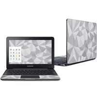 Mightyskins Skin Compatible with Samsung Chromebook 3 11.6" - Gray Polygon | Protective, Durable, and Unique Vinyl Decal Wrap Cover | Easy to Apply, Remove, and Change Styles | Made in The USA