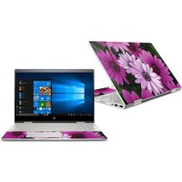 MightySkins Skin Compatible with HP Envy x360 Convertible 15" (2018) - Purple Flowers | Protective, Durable, and Unique Vinyl Decal wrap Cover | Easy to Apply, Remove | Made in The USA