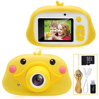 Joytrip Digital Kids Camera Video Gifts Rechargeable Camera for Boys & Girls Ages 3-12 Child Selfie Camera Camcorder with Silicone Case-Kid Camera (Duckling-16G Card)