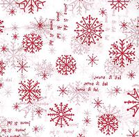 Let It Snow ~ Red Snowflakes On White Gift Wrapping Tissue Paper for Art DIY Crafts in Bulk # 731~10 Large Sheets Size 20" x 30"