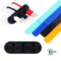 2 Packs Cord Management Cable Clips Silicon Desktop Cable Organizer Adhesive Cable Holder Cable Clips with 4 Cable Ties for USB Charging Cable PC Mouse Cable Power Wire Office Home