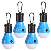 Doukey LED Camping Lights [4 Pack] Portable LED Tent Lanterns 4 Modes for Backpacking Camping Hiking Fishing Emergency Light Battery Powered Lamp for Outdoor and Indoor (Blue)