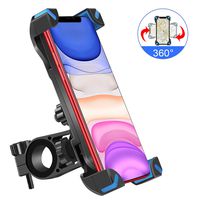 OHUI Bike Phone Mount, Full Screen Touch 360° Rotation Anti Shake Phone Mount Holder Compatible with iPhone 11/Pro Max/X/XR/XS Max/8/7/6 Plus, Samsung Galaxy S10/S10e/S9 and Other 4.5"-7" Smart Phones