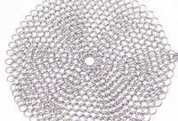 FORESTIME Stainless Steel 316 Cast Iron Cleaner Brush Scrubber for Cast Iron Pan Cast (C, 2020cm)