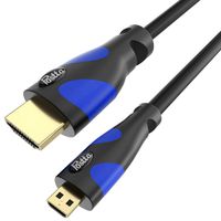 Micro HDMI Cable 15 Feet Postta Micro HDMI to HDMI Adapter Cable Support 4K,1080P,3D,Ethernet-Blue