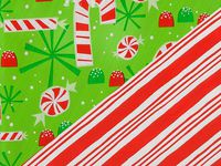 CANDY CANES REVERSIBLE 24"x833'Gift Wrap Full Ream Roll (1 unit, 1 pack per unit.)