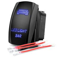 Nilight NI-RS081 Bar Rocker 5Pin Laser On/Off LED Light 20A/12V 10A/24V Switch Jumper Wires Set for Jeep Boat Trucks,2 Years Warranty