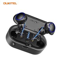 Wireless Earbuds Bluetooth 5.0,OUKITEL 02 True Wireless in-Ear Earbuds Stereo 3D Sound with CVC Noise Cancelling Headphones, Stable Connection Auto Paring with Charging Case, Built-in Microphone