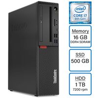VCI Lenovo ThinkCentre M720 M720s Intel Core i7-8700 (6-core) 3.2 GHz up to 4.6 GHz, 16GB RAM, 500GB SSD, 1TB HDD, DVD-Writer, Windows 10 Pro