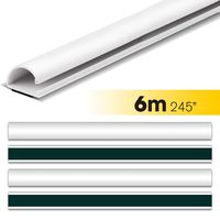 D Channel Cable Raceway, Stageek 245 inch On-Wall Cable Concealer Cord Cover Wire Hider, Self-Adhesive Cable Management Kit to Hide Wires,Cables, Cords for TVs and Computers - 16x15.4, White