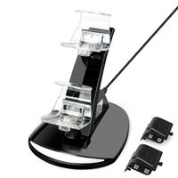 Xbox One Controller Charger with 2x1200 mAh Rechargeable Battery Packs for Xbox One/One S/One X/Xbox Elite Controller Dual Xbox Charging Station Dock  