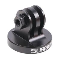 SUREWO Aluminum Alloy Tripod Mount Adapter Compatible with Gopro Hero 8/7/(2018) 6/5 Black,5/4 Session,4 Silver,3+,3,DJI Osmo Action (Black)