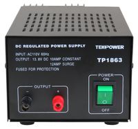 TekPower TP1863 12 Amp DC 13.8V Regulated Power Supply with Fuse Protection