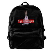 X Q X Canvas Laptop Backpack Big Cute Chungus for School Back Pack for Men Women