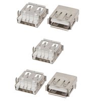 uxcell 5 Pcs USB 2.0 Female Type A 4-Terminal DIP 90 Degree Jack Socket Connector