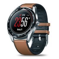 Leoie Zeblaze NEO Color Touch Smart Watch Heart Rate Blood Pressure Monitor Female Health Waterproof Watch Brown
