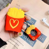 HomMall Airpods Case, AirPods Shockproof Case Cover Protective Silicone Skin Cover Case with Keychain Strap for Apple Airpods 2 &1(H03)