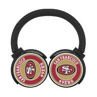 San Francisco 49ers Logo Mobile Wireless Bluetooth Over Ear Headphones Black