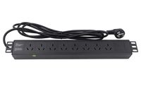 REGVOLT Aluminum Alloy Shell 8 Outlets PDU Power Strip 6 Feet Power Cord with Surge Protector (China - 16 AMP)