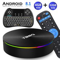 Android TV Box 8.1, EVANPO Android TV Player Quad-Core Amlogic S905X2 4GB/32GB Support Dual Band WiFi/H.265/ BT4.1/ USB 3.0/ 1000M LAN/3D/6K Ultra HD Smart Box Media Player with Wireless Mini Keyboard