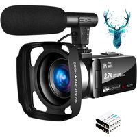 Camcorder Video Camera,Vlogging Camera for Youtube Camcorder Ultra HD 2.7K 16X Digital Zoom 3.0 Inch Touch Screen Support Pause Function & Time-Lapse