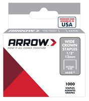 Arrow Fastener 608 Wide Crown Swingline Style Heavy Duty 1/2-Inch Staples, 1000-Pack