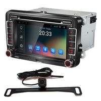 AMASE AUDIO Amaseaudio Upgrade 2 Din Car DVD Stereo Player 7 inch Android 7.1 GPS Navigation System with Backup Camera License Plate for VW Golf Polo Passat CC Tiguan Jetta Seat Skoda