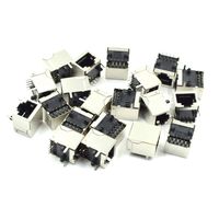 Hxchen RJ45 8P8C PCB Jacks Vertical Mount Connectors Ethernet Sockets 18mm/0.7" Length - (20 Pcs)