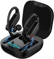 Wireless Earbuds: True Mini Bluetooth Best TWS Stereo with Hook Charging Case Mic in Ear Earphones Twins Truly Sport Headphones Headset Sweatproof Gym Running Jogging Workout All Smart Phones Tablets