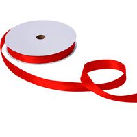 Jillson Roberts Bulk 1-Inch Double Faced Satin Ribbon Available in 20 Colors, Red, 100 Yard Spool (BFR1009)