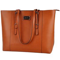 ZYSUN Laptop Tote Bag Fits Up to 15.6 IN Awesome Gifts for Women (1-Brown)