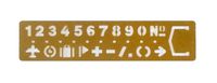 OfficeA Brass Template/Bookmark Number (0762047001081)