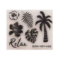 Xeminor Clear Silicone Stamp Sheet Printing Scrapbooking Embossing Stamper Transparent Cling Seal for DIY Scrapbook Photo Albums Paper Notebook Card Making Arts Crafts Supplies Relax & Leaves Superiorâ€'Quality and Creative