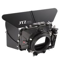 JTZ DP30 Cine Carbon Fiber 4x5.65 Inch Swing-Away Matte Box w/ 15mm / 19mm Rod Rail + Top Handle for Sony FS5 FS7 ARRI RED Canon C100 C200 C300 BMD Blackmagic BMPCC BMCC Pocket Cinema Panasonic Camera