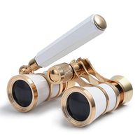 CHUSHENG Binoculars, Ladies Pearl White Mini Telescope Ultra Clear, Waterproof Suitable for Adults and Children Outdoor Sightseeing/Tourism