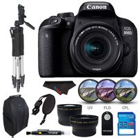 Canon EOS 800D / T7i with EF-S 18-55 is STM, 32GB Memory Card, Tripod, SLR Backpack and Pixi-Accessory Bundle