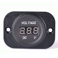 DICOCO DC12V-24V Motorcycle Universal LED Digital Display Voltmeter Voltage Meter Panel- Red LED Display