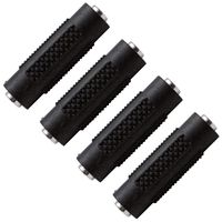 Seismic Audio - SAPT120-4Pack - 4 Pack of 1/8" Female to 1/8" Female Coupler (Black & Silver)